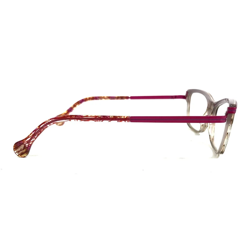 BOZ Eyeglasses Frames WOODY 8780 Brown Pink Purple Striped Tortoise 53-15.5-135